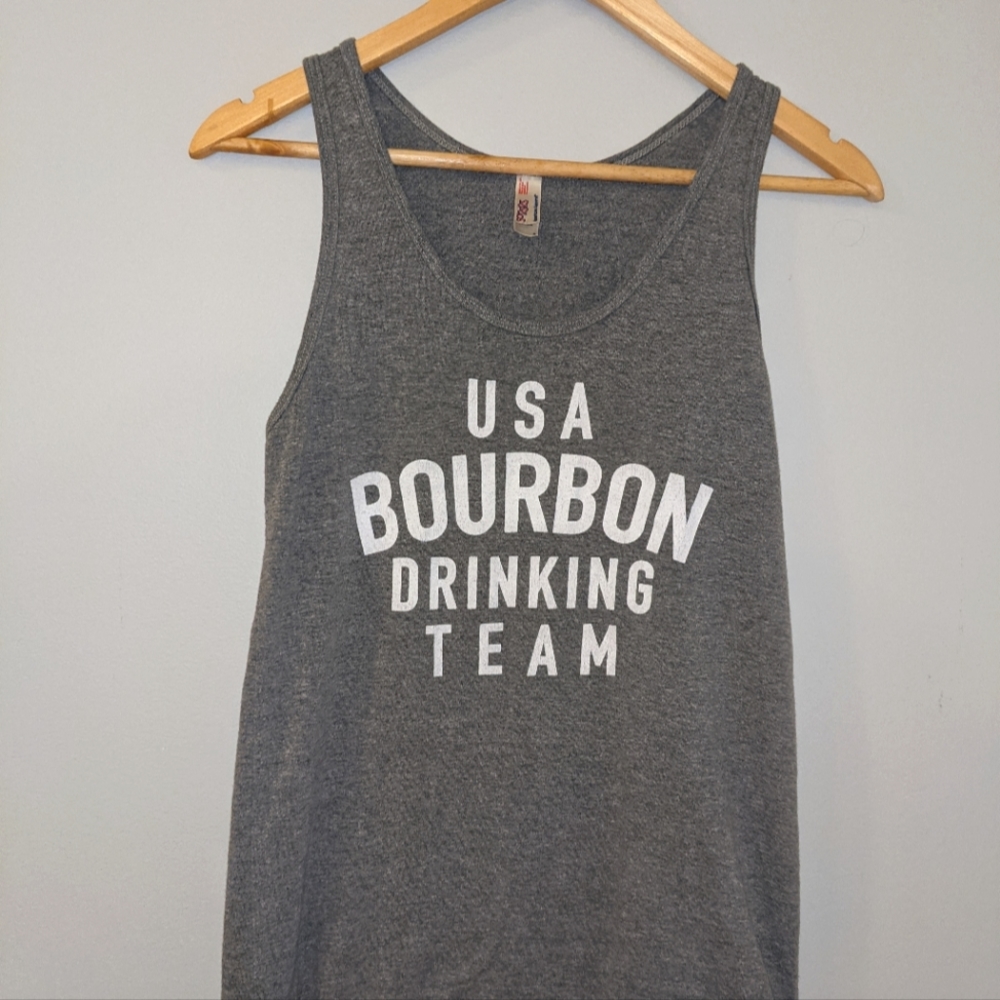 Kentucky for Kentucky "USA Bourbon Drinking Team" tank top, size M unisex, grey